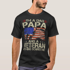 Jag är en pappa, papa och en veteran t shirt