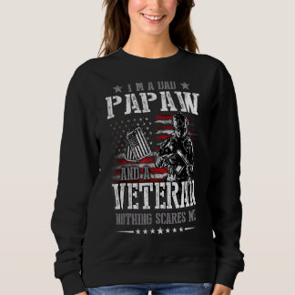 Jag är en Pappa Papaw och ett veteranskt inget Skr T Shirt