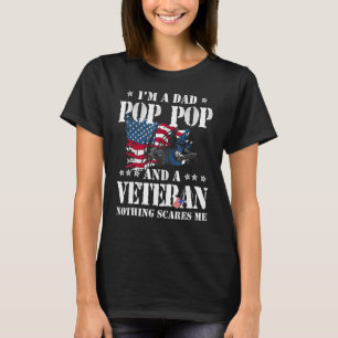 Jag är en Pappa Pop Pop Veteran Fars dag Manar T Shirt