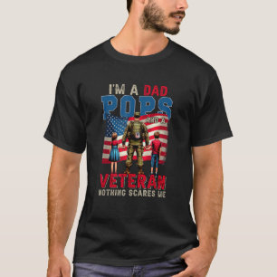 Jag är en Pappa-pops och en veteran 4:e juli-profa T Shirt