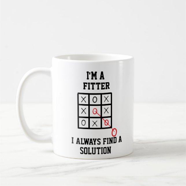Jag Är En Passformad Jag Hittar Alltid En Lösning  Kaffemugg (Vänster)