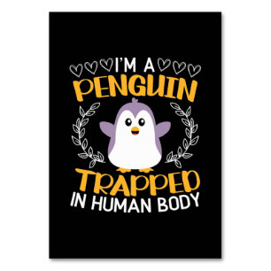 Jag är en penguin som fångats i människokroppen bordsnummer