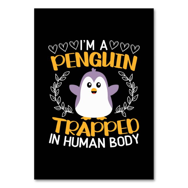 Jag är en penguin som fångats i människokroppen bordsnummer (Framsidan)