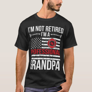 Jag är en pensionerad brandman Farfar brandgåva T Shirt