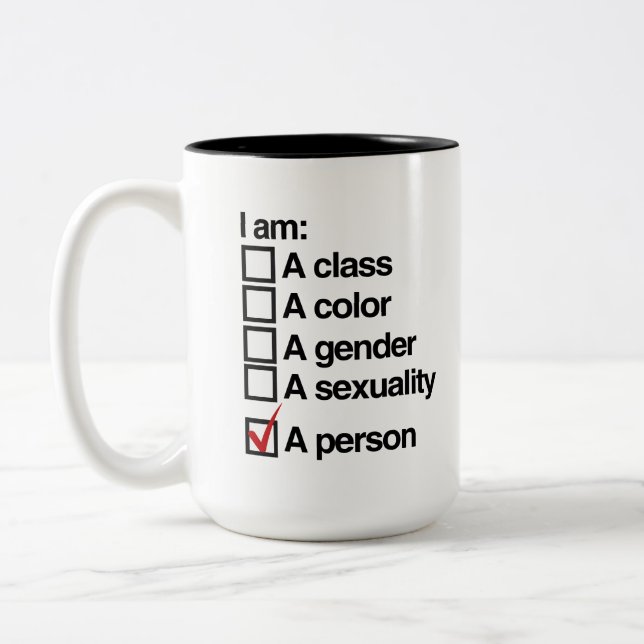 Jag är en person (klass) Två-Tonad mugg (Vänster)