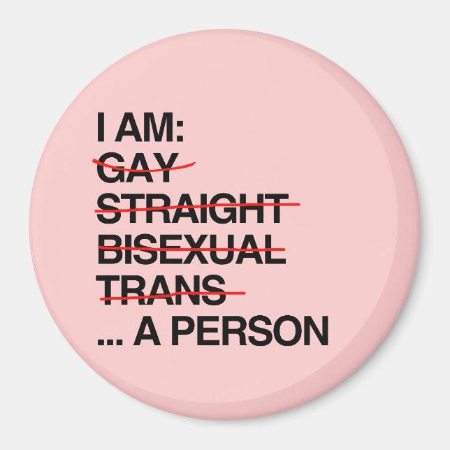 JAG ÄR EN PERSON MAGNET (Framsidan)