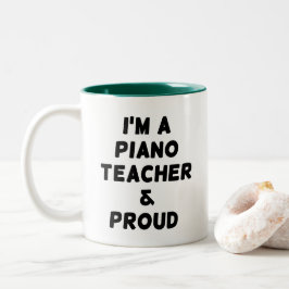 JAG ÄR EN PIANOLÄRARE & STOLT Tvåtons KAFFEKOPP