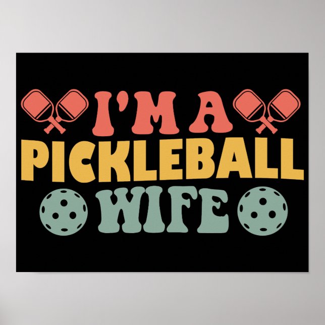 Jag är en Pickleball-fru Poster (Framsidan)