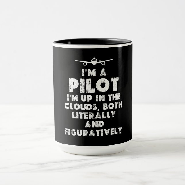 Jag är en Pilot Funny Mugg (Center)