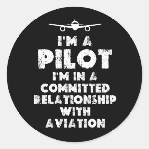 Jag är en Pilot Funny Runt Klistermärke