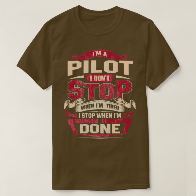 JAG ÄR EN PILOT SOM JAG INTE STOPPAR T SHIRT (Design framsida)