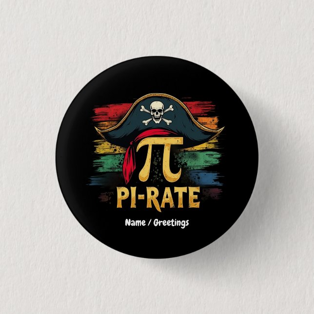 Jag är en Pirat Pi-dagen Ett Roligt Matteäventyr Knapp (Framsida)