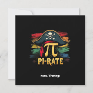 Jag är en Pirat Pi Day A Funny Math Äventyr Inbjudningar