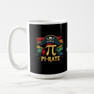 Jag är en Pirat Pi Day A Funny Math Äventyr Kaffemugg