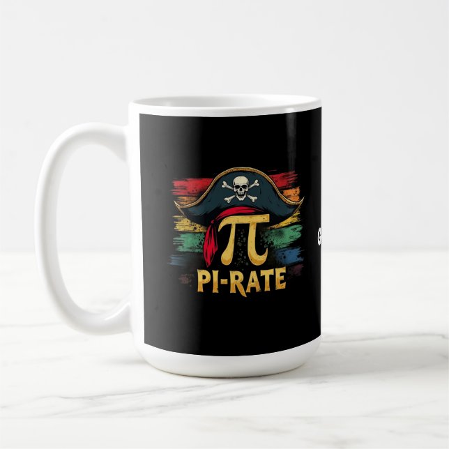 Jag är en Pirat Pi Day A Funny Math Äventyr Kaffemugg (Vänster)