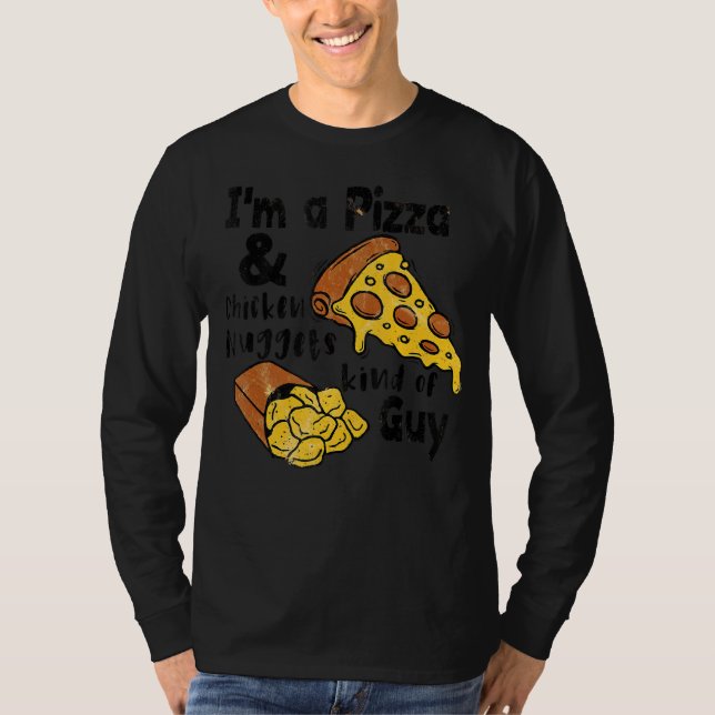 Jag är en pizza och höckknut av Guy Pizza T Shirt (Framsida)