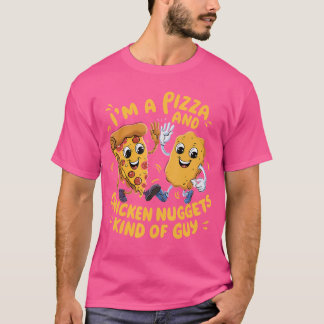 Jag är en pizza och kycklingnuggets kille Rolig C T Shirt