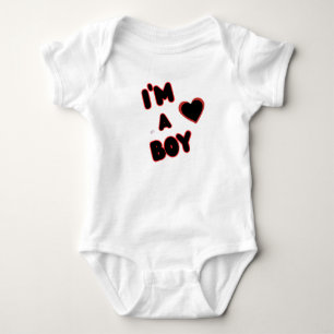 Jag är en pojke Baby Body – Söt & Mysig T Shirt