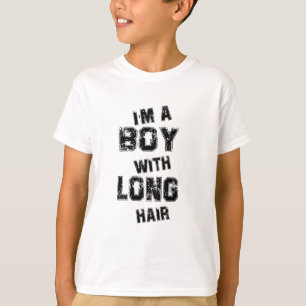 Jag är en pojke med långa, fina barn. t shirt