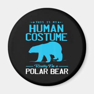 Jag är en Polar som bär det här är mitt mänskliga  Magnet
