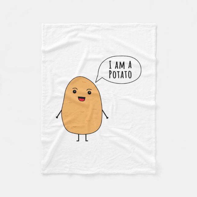 Jag är en potatis fleecefilt (Framsidan)