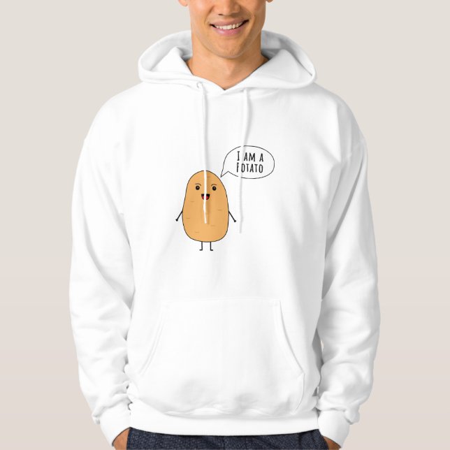 Jag är en potatis hoodie (Framsida)
