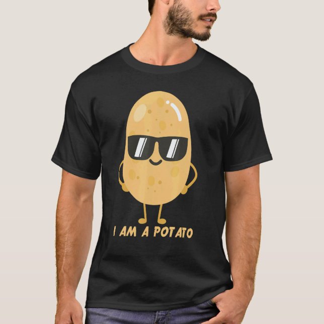 Jag Är En Potatis  Kolhydrat Vegan T Shirt (Framsida)