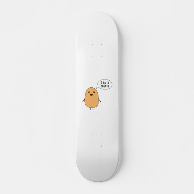 Jag är en potatis mini skateboard bräda 18,5 cm (Framsida)