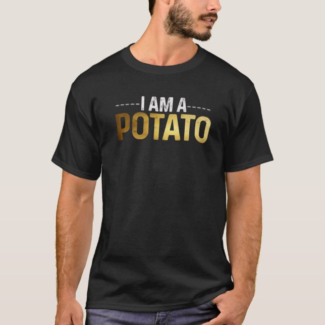 Jag är en potatispatré Halloween Costume Funny Pot T Shirt (Framsida)