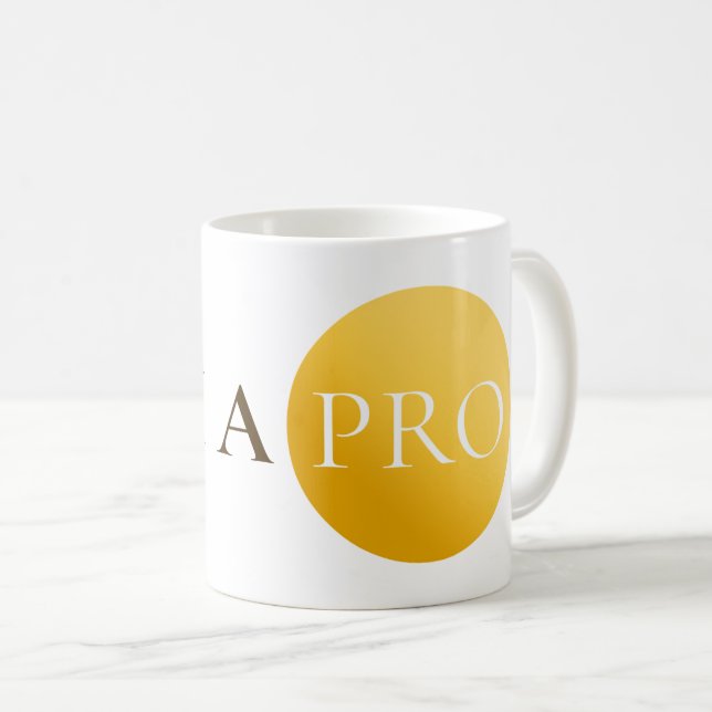 JAG ÄR EN PROFFS | Elegant Guld Cirkel Motiverande Kaffemugg (Framsida höger)