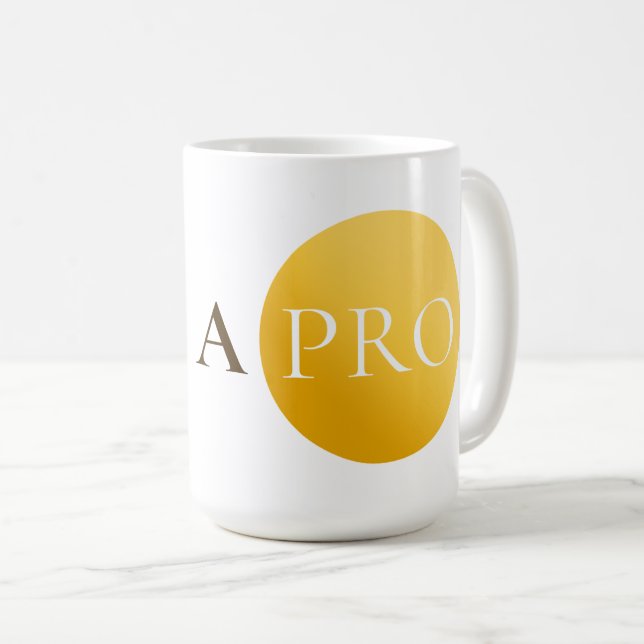JAG ÄR EN PROFFS | Elegant Guld Cirkel Motiverande Kaffemugg (Framsida höger)