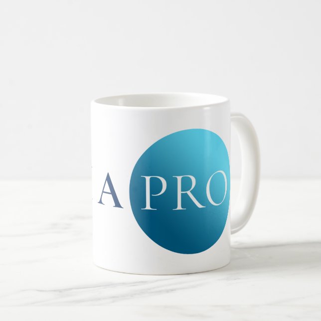 JAG ÄR EN PROFFS | Fet minimalistisk blå cirkel-mu Kaffemugg (Framsida höger)