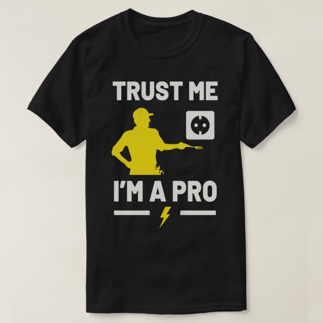 Jag är en proffsansvarig elproducent t shirt (Design framsida)
