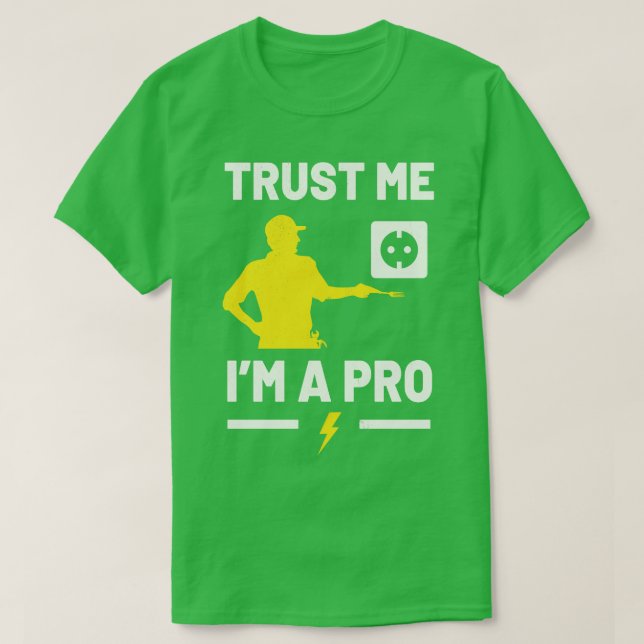Jag är en proffsansvarig elproducent t shirt (Design framsida)