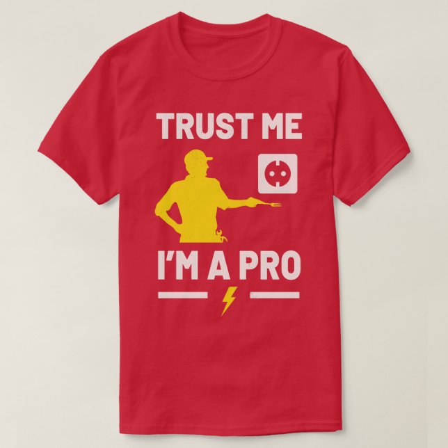 Jag är en proffsansvarig elproducent t shirt (Design framsida)