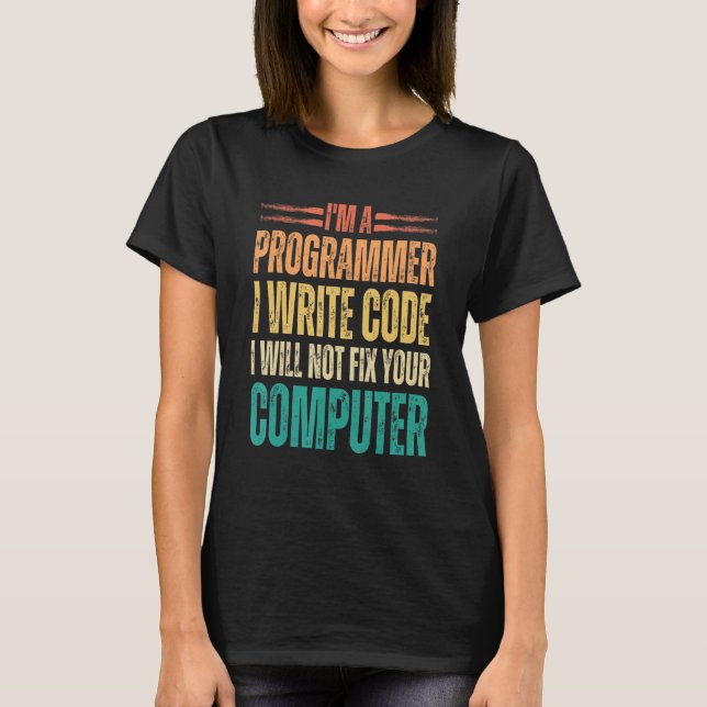 Jag är en programmerare I Skriva Code Funny Binary T Shirt (Framsida)