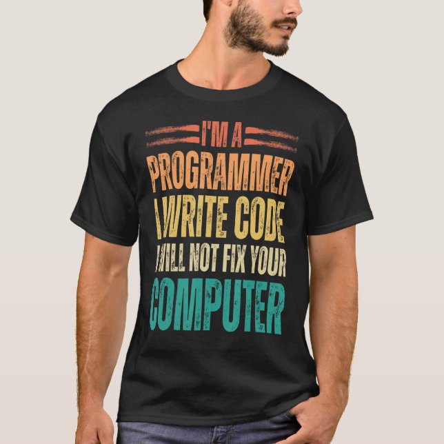 Jag är en programmerare I Skriva Code Funny Binary T Shirt (Framsida)