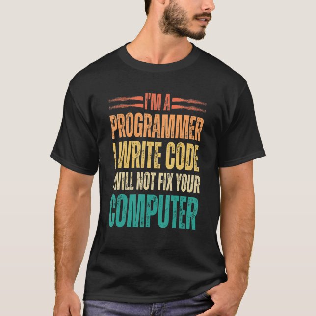 Jag är en programmerare I Skriva Code Funny Binary T Shirt (Framsida)