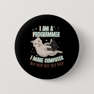 Jag är en programmerare utvecklare Computer Gift Knapp