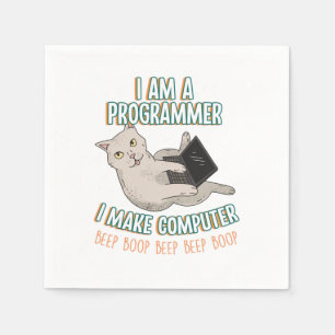 Jag är en programmerare utvecklare Computer Gift Pappersservett