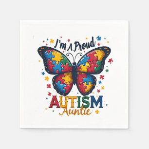 Jag är en proud Autism Auntie Autism Awareness Pappersservett