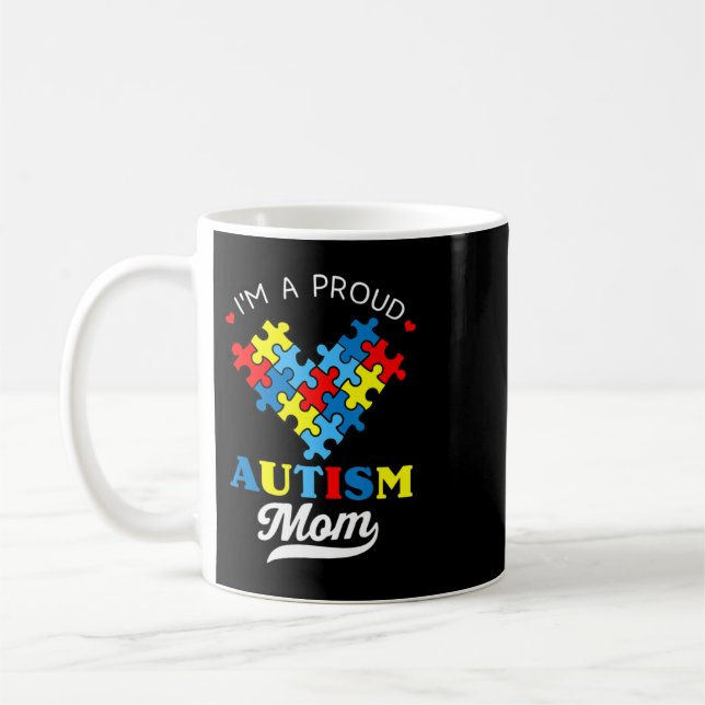 Jag är en proud Autism Mamma - Perfekt för män som Kaffemugg (Vänster)