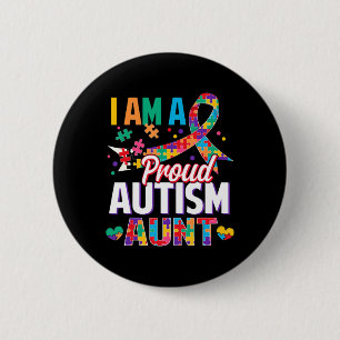 Jag är en proud Autism Moster Autism Awareness Puz Knapp