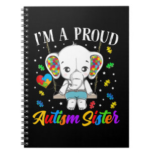 Jag är en proud Autism Sister, stark uppmuntran oc Anteckningsbok