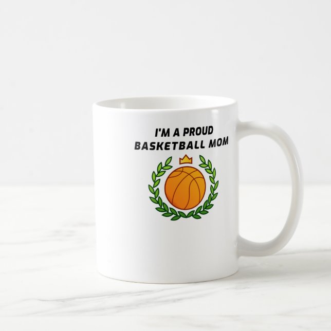 Jag är en proud Basketball Mamma Kaffemugg (Höger)