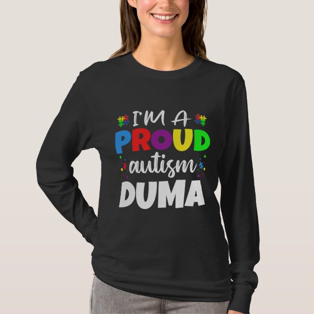 Jag är en proud Duma Autism Awareness Heart T Shirt (Framsida)