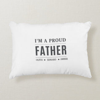 Jag är en Proud Far - Anpassningsbar Kids’ Namn De Prydnadskudde