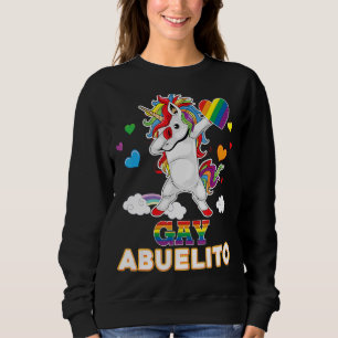 Jag är en proud Lgbt Gay Abuelito Pride Dabbing Un T Shirt