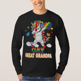 Jag är en proud Lgbt Gay Underbar Grandpa Pride Da T Shirt