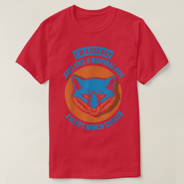 Jag är en rävpojke T-Shirt (Design framsida)